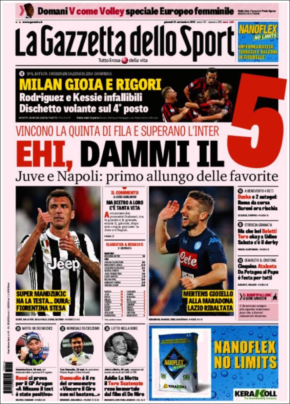 Ce scriu azi ziarele de sport din lume (21 septembrie 2017)