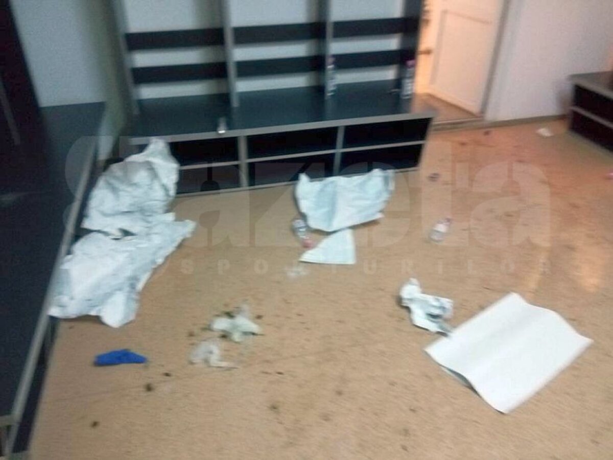 FOTO Imagini dezgustătoare din vestiarul lui Poli Iași, la finalul meciului cu Botoșani » Ieșenii au făcut prăpăd: "E grotesc!"