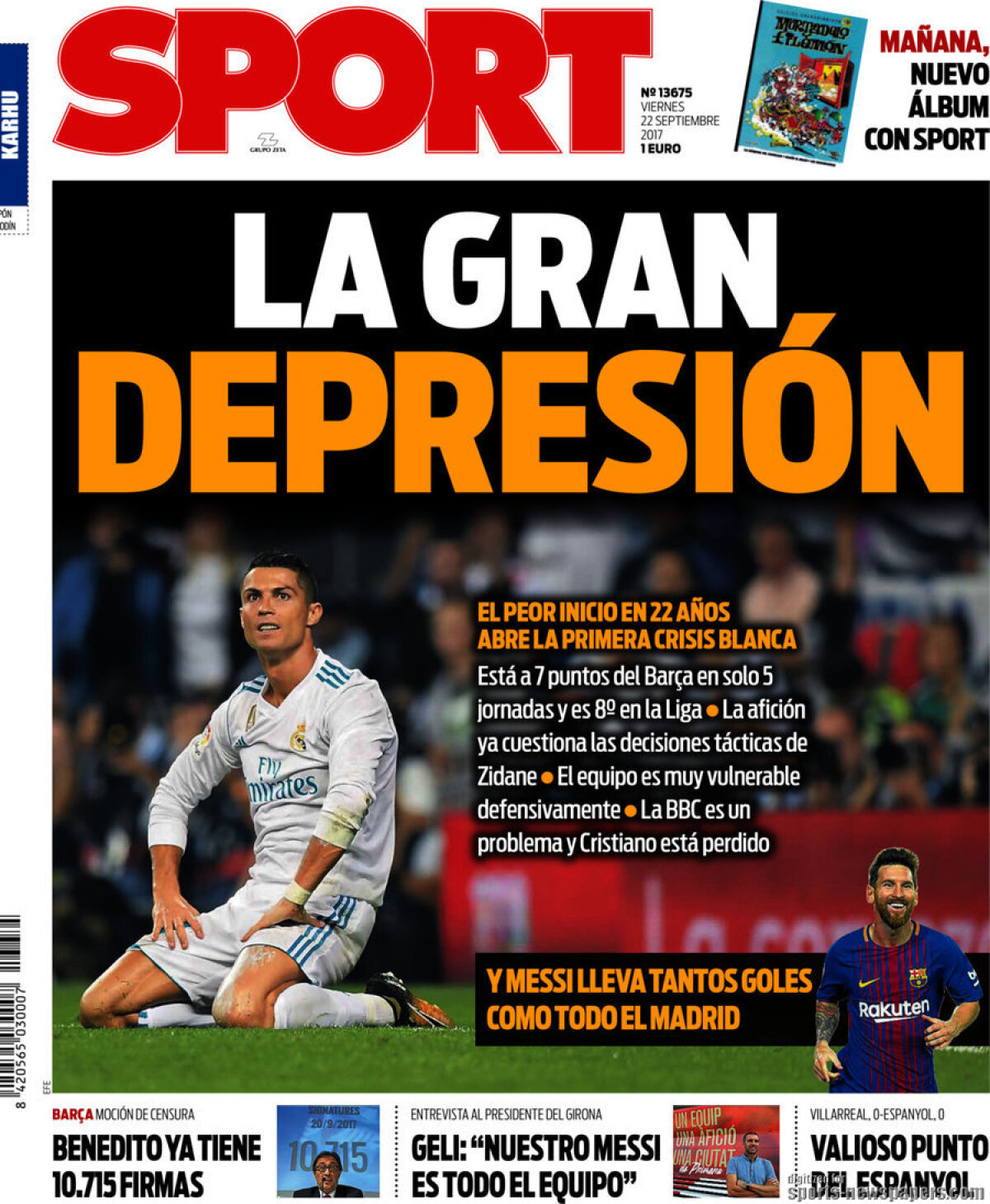 Ce scriu azi ziarele de sport din lume (22 septembrie 2017)