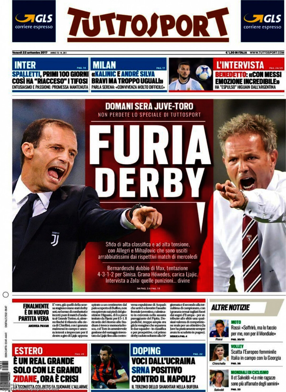 Ce scriu azi ziarele de sport din lume (22 septembrie 2017)