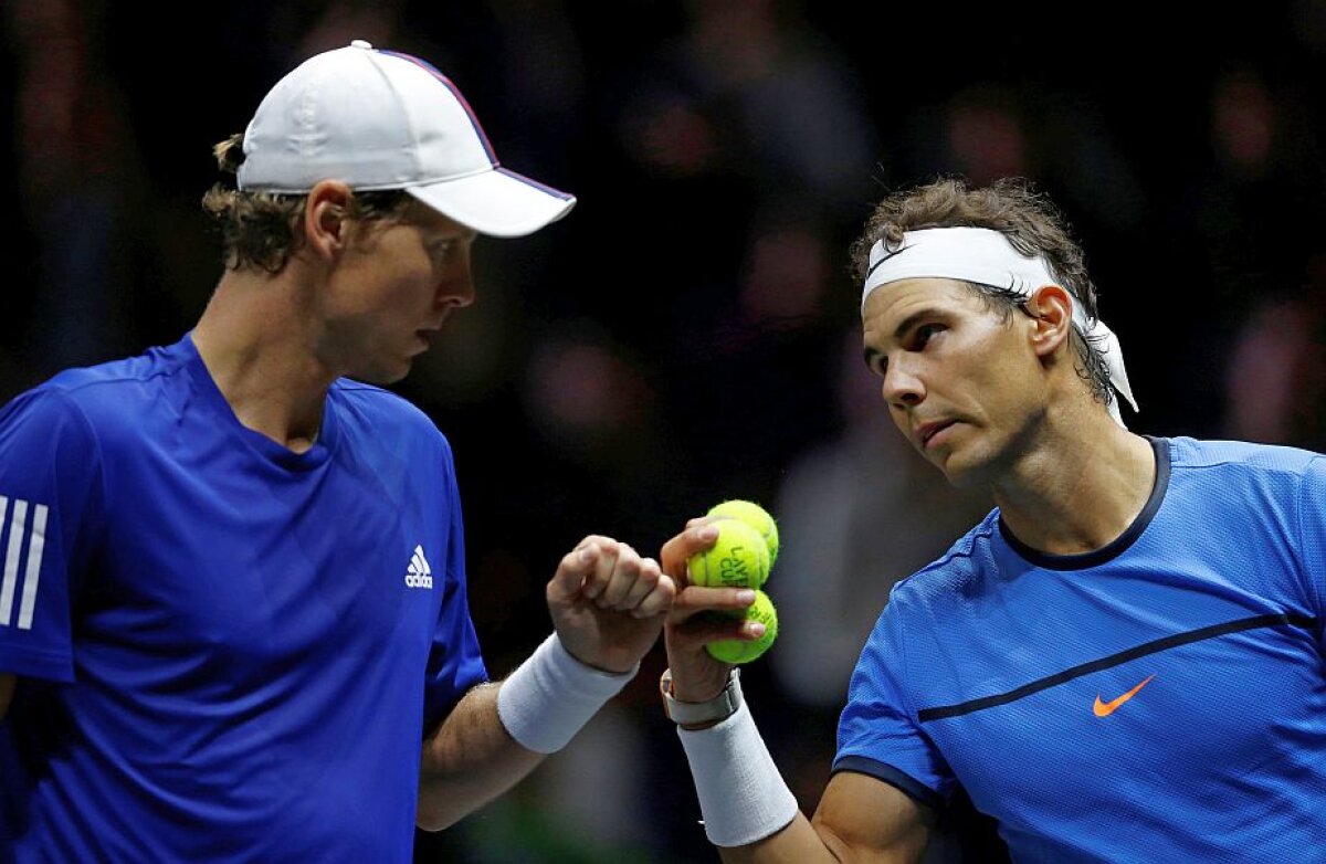 FOTO+VIDEO Nadal, Sascha Zverev și Thiem au deschis festivalul tenisului de la Praga » Echipa Europei conduce după prima zi + Federer și Nadal, echipă la dublu în ziua doua