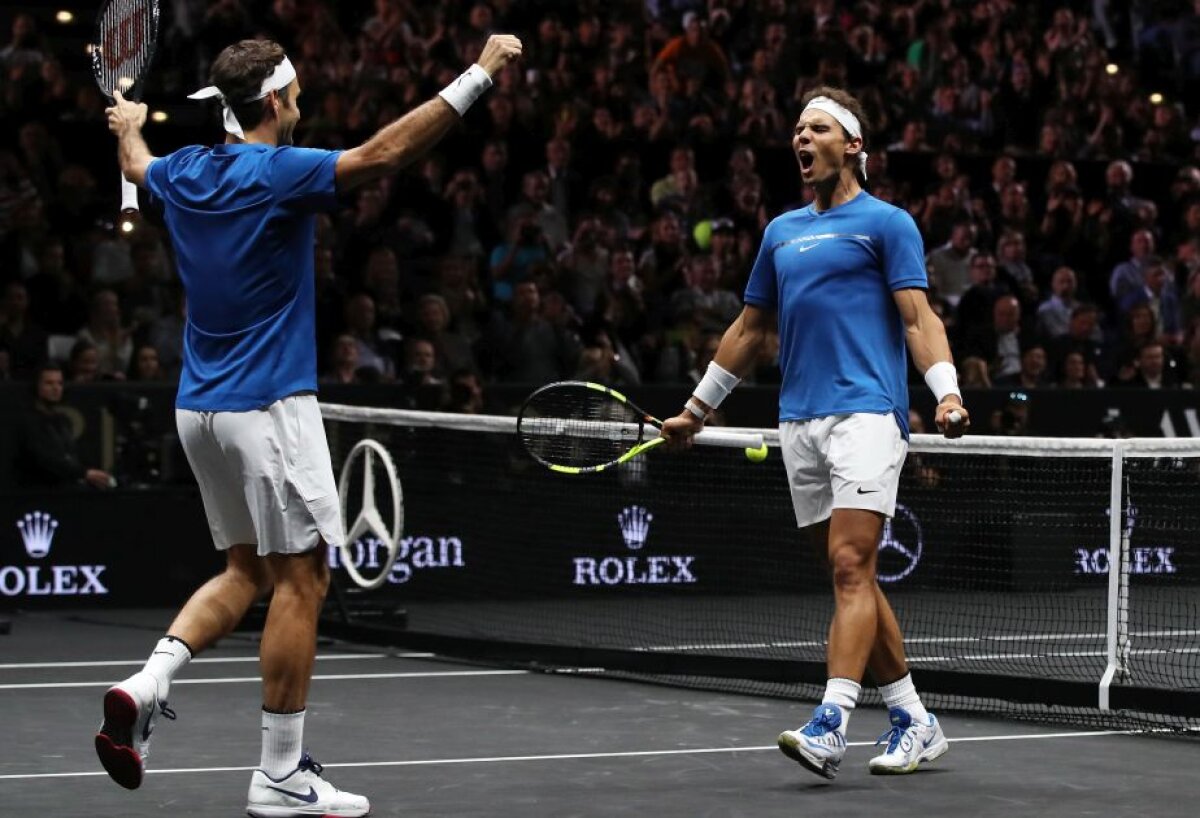 VIDEO + FOTO Spectacol total la Laver Cup » Federer și Nadal au făcut pentru prima dată pereche la dublu