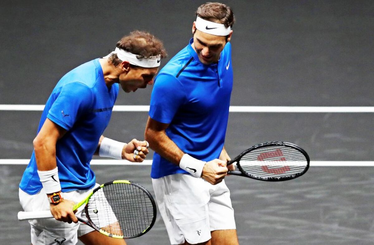 VIDEO + FOTO Spectacol total la Laver Cup » Federer și Nadal au făcut pentru prima dată pereche la dublu