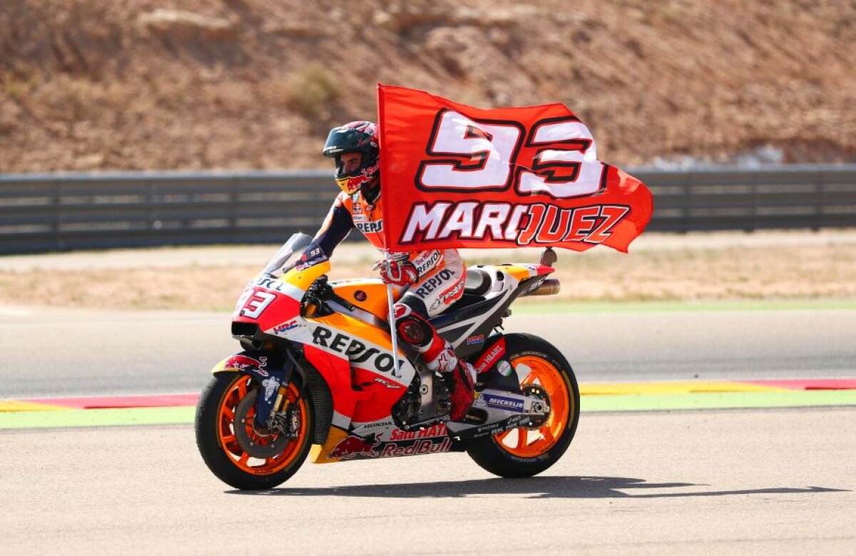 GALERIE FOTO » MotoGP » Victorie importantă a lui Marc Marquez, în Aragon, și cursă de excepție pentru Valentino Rossi, la 24 de zile după operație
