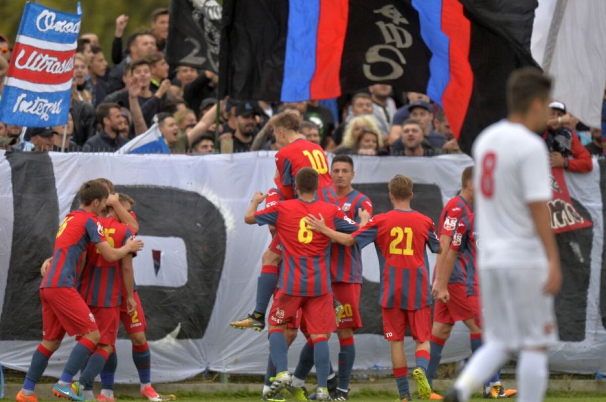 GALERIE FOTO Steaua n-a avut milă și a demolat-o pe Dinamo în Liga a 4-a! 8 goluri și un penalty ratat în 90 de minute de coșmar pentru "câinii" lui Badea