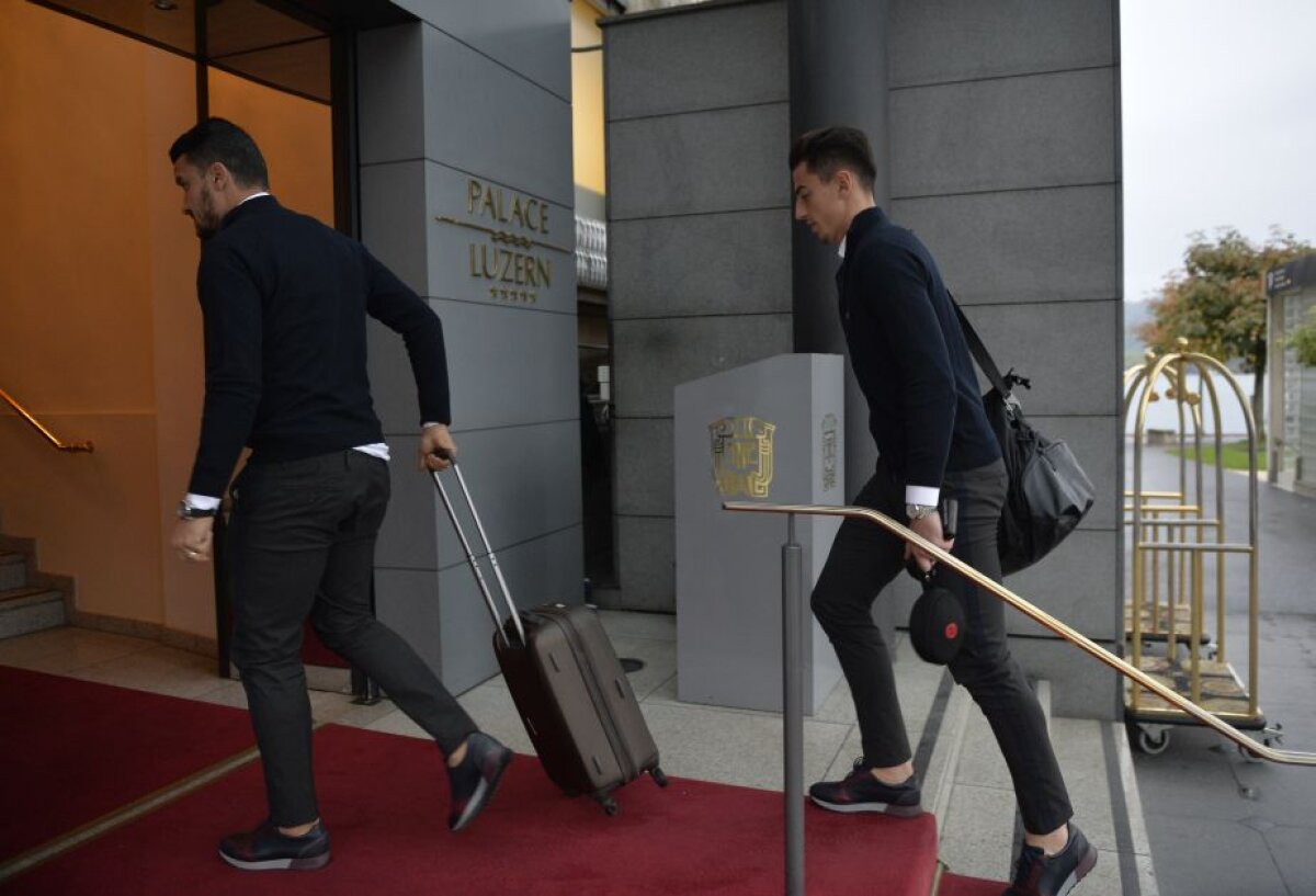 GALERIE FOTO FCSB a ajuns în Elveția, la Lucerna! Imagini de la sosirea jucătorilor la hotel 