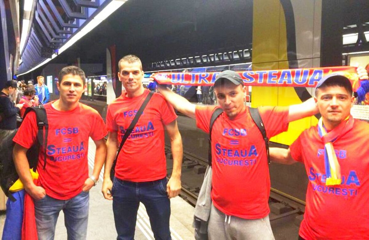 EXCLUSIV FOTO De la Londra pentru FCSB » Protest al fanilor vicecampioanei veniți pentru meciul cu Lugano