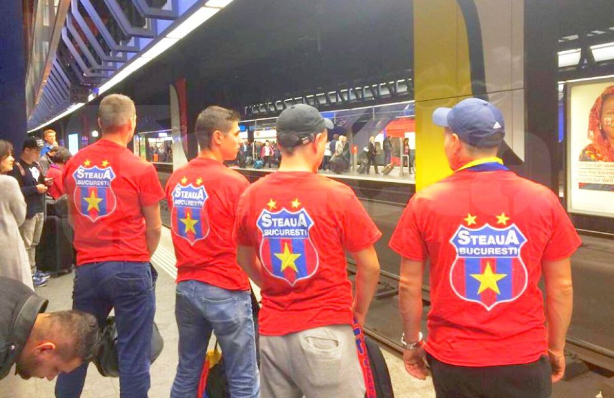 EXCLUSIV FOTO De la Londra pentru FCSB » Protest al fanilor vicecampioanei veniți pentru meciul cu Lugano