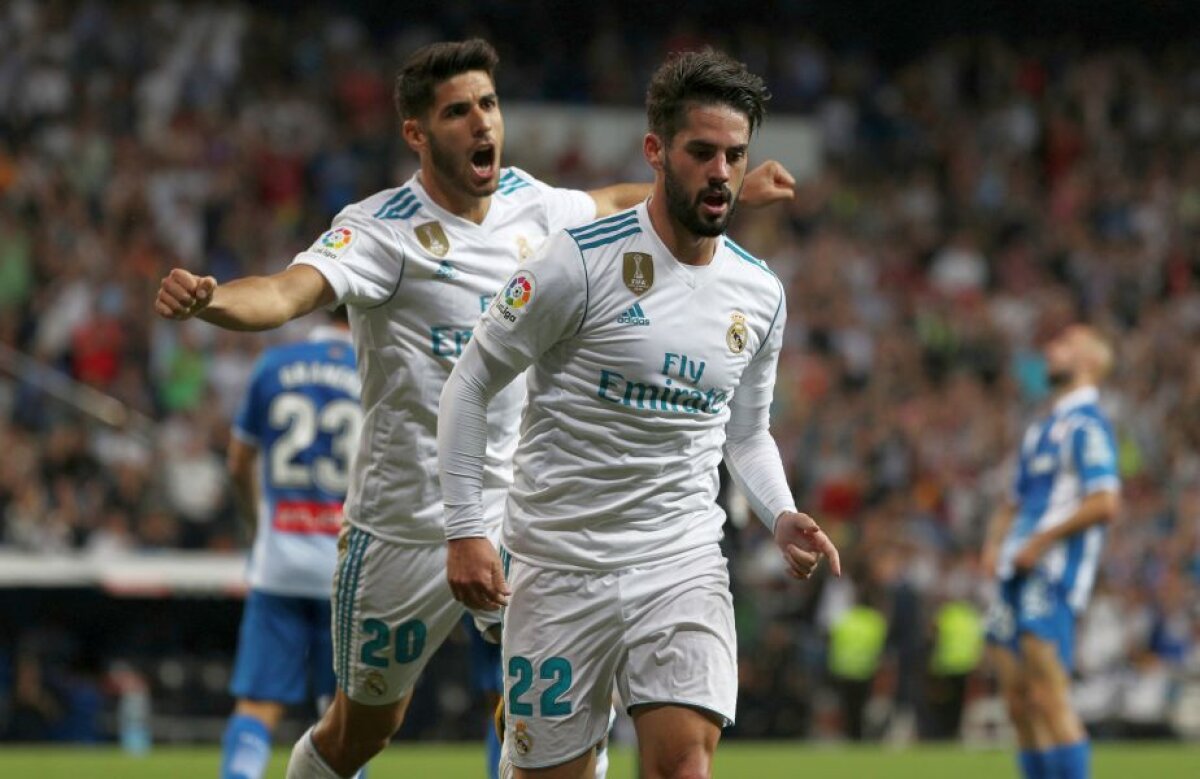 FOTO + VIDEO "Dubla" lui Isco îi aduce Realului o victorie lejeră în fața lui Espanyol, 2-0 » Madrilenii sunt la șapte puncte în spatele Barcelonei