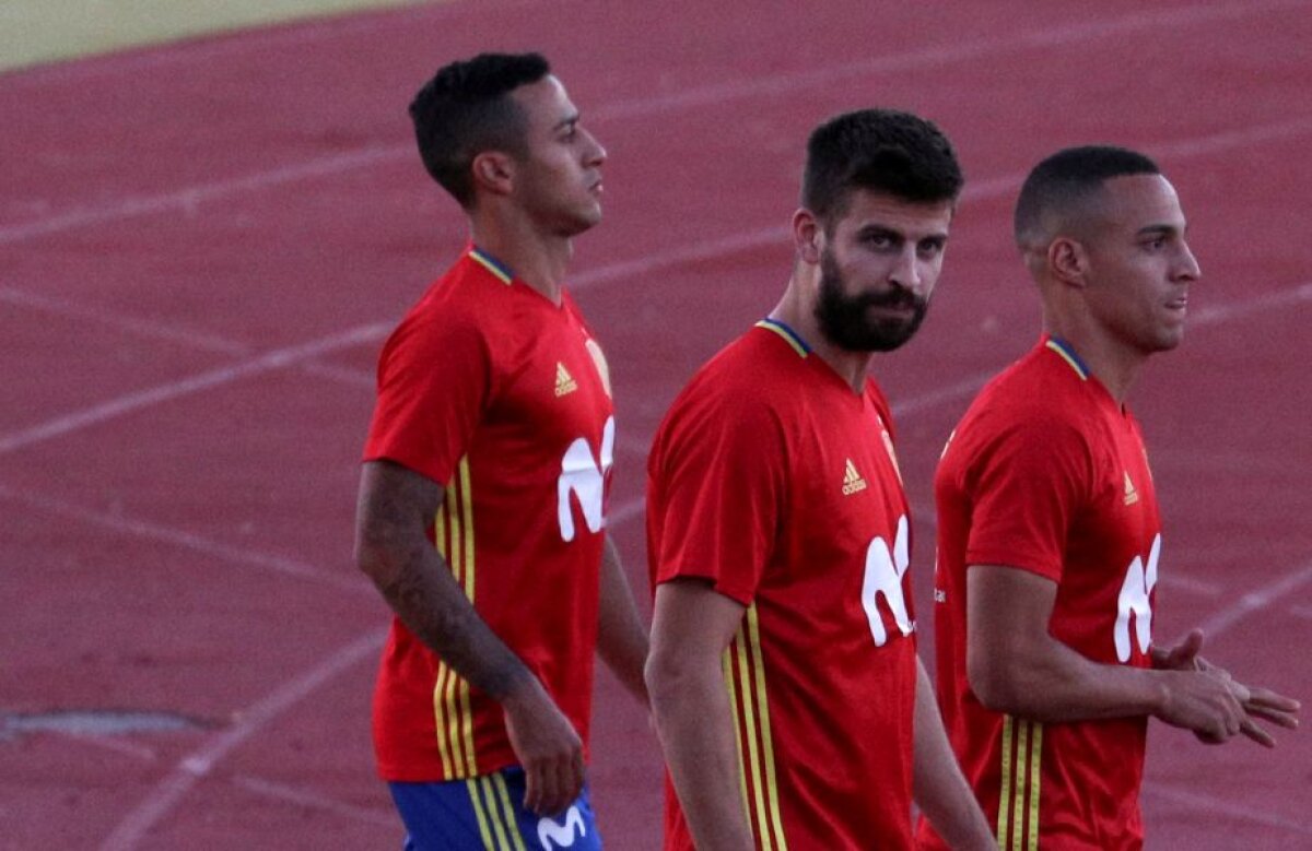 GALERIE FOTO Scandal la antrenamentul naționalei Spaniei » Pique, atacat dur: "Nenorocitule, nu mai veni la națională!"