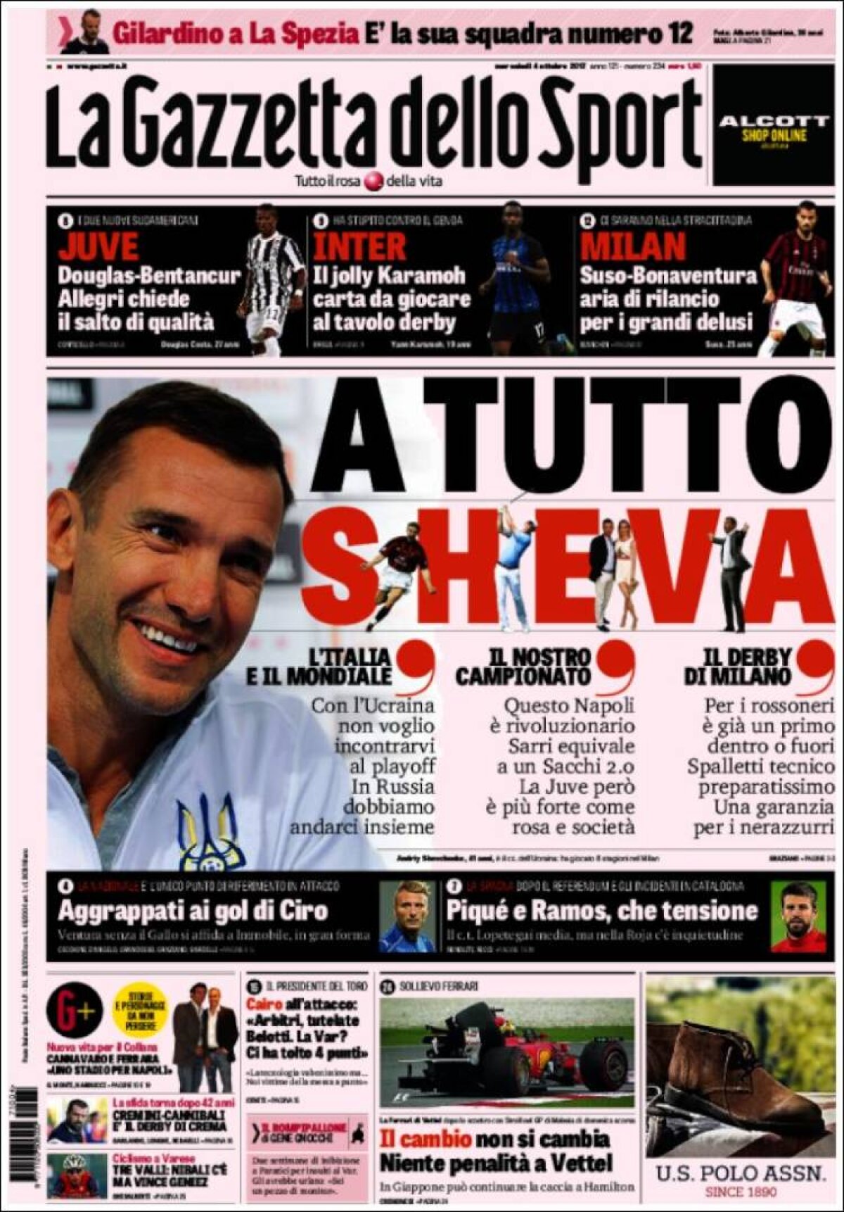 Ce scriu azi ziarele de sport din lume (4 octombrie 2017)