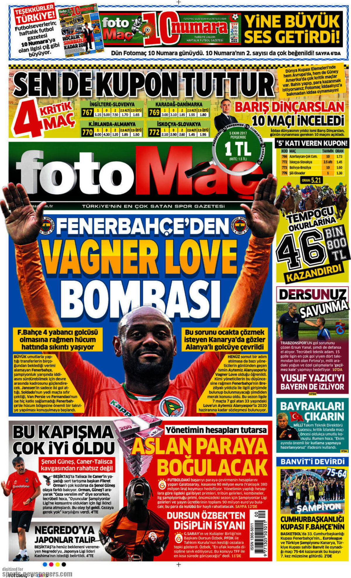 Ce scriu azi ziarele de sport din lume (5 octombrie 2017)