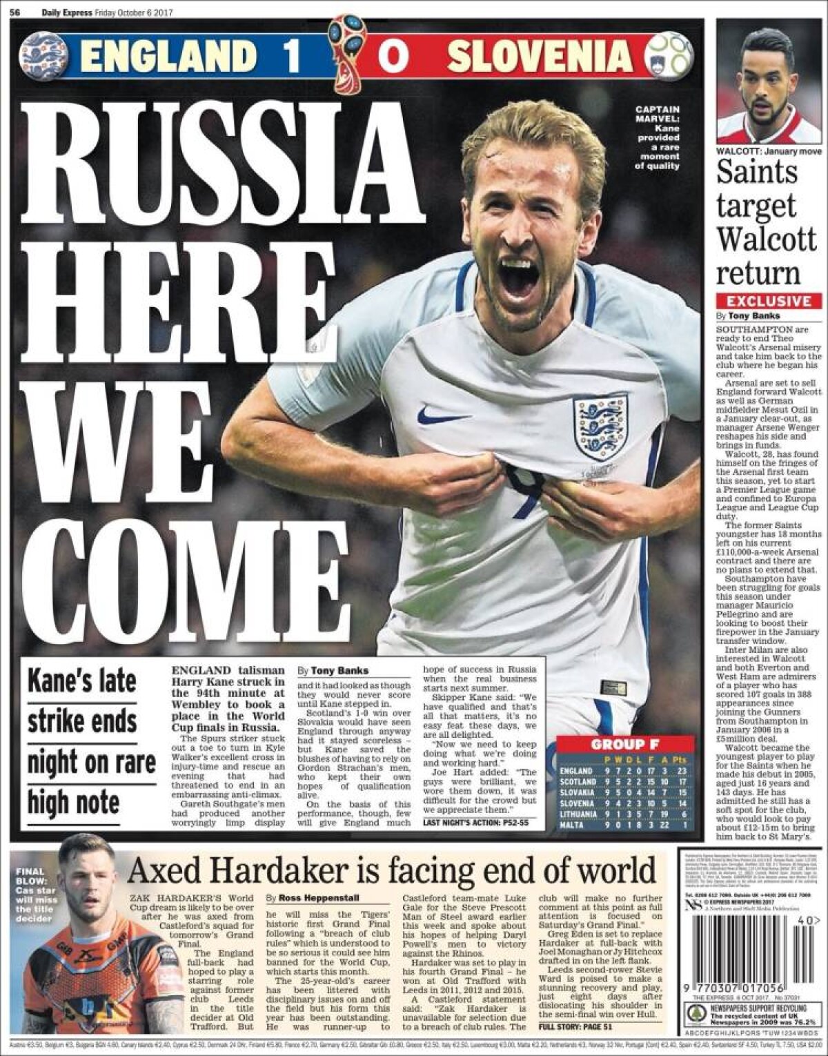 Ce scriu azi ziarele de sport din lume (6 octombrie 2017)