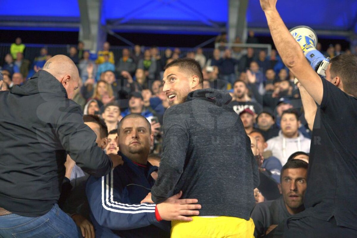 FOTO Ce nu s-a văzut la TV! Grozav, șef de galerie după meci + ce s-a întâmplat cu Hoban, Budescu și Contra 