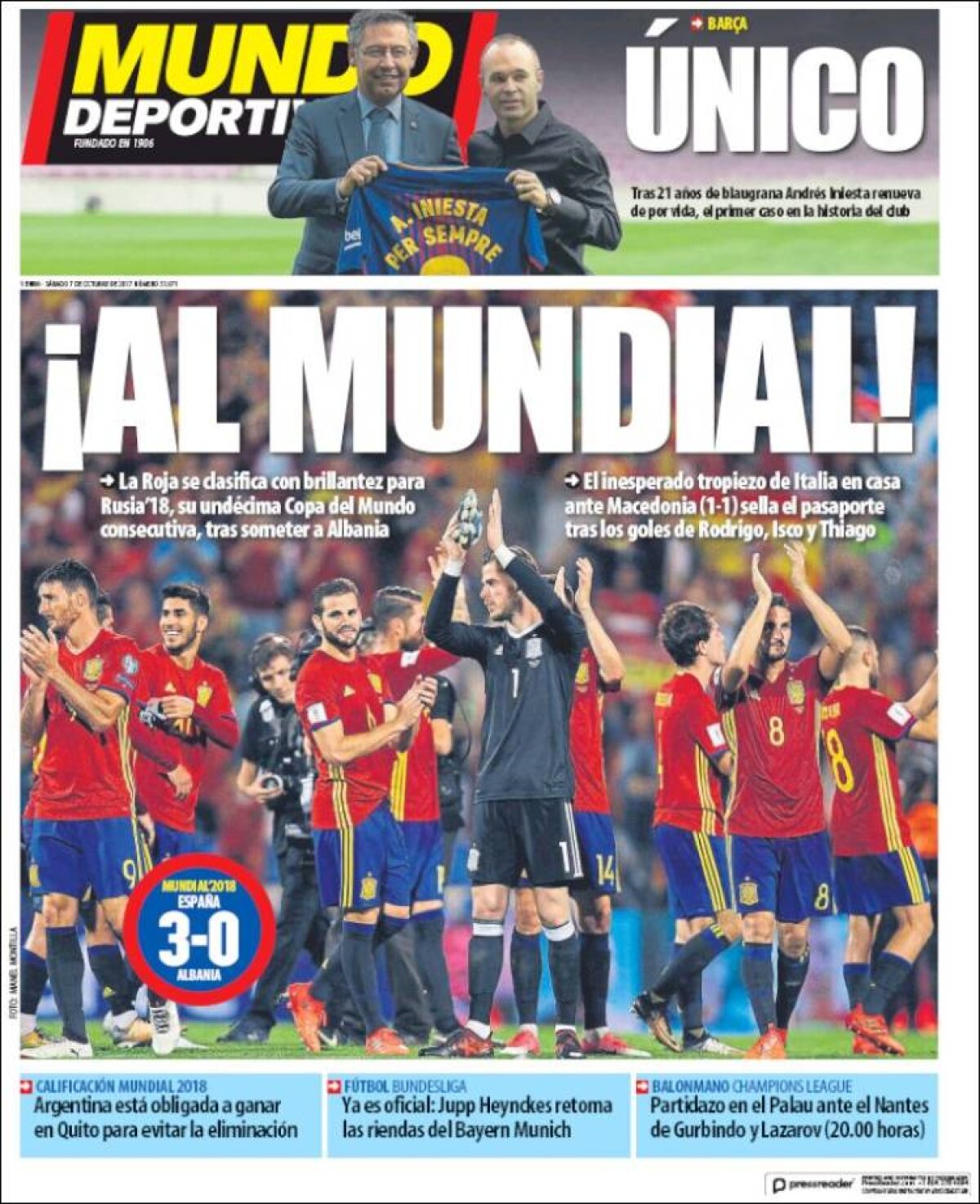 Ce scriu azi ziarele de sport din lume (7 octombrie 2017)