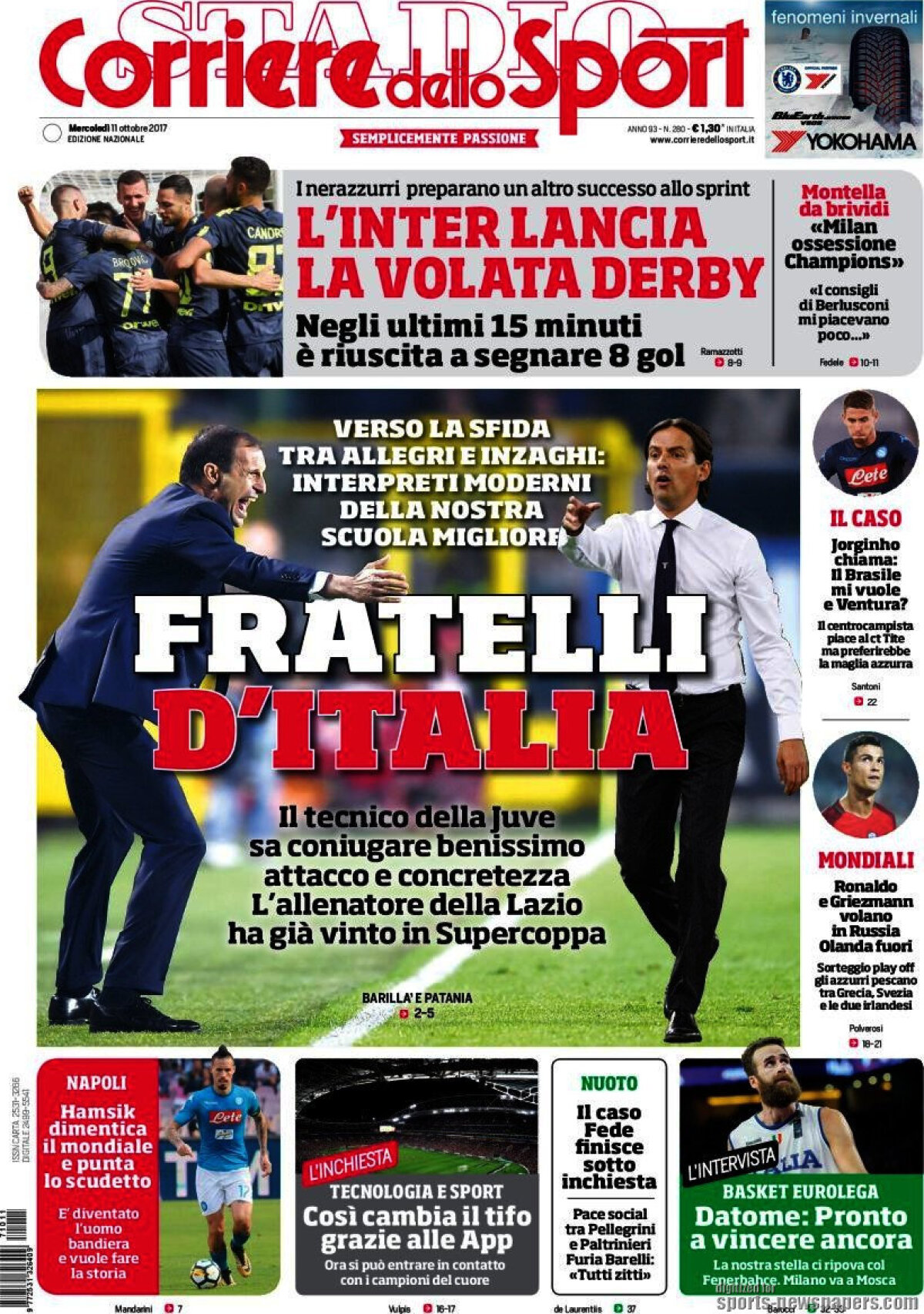 Ce scriu azi ziarele de sport din lume (11 octombrie 2017)