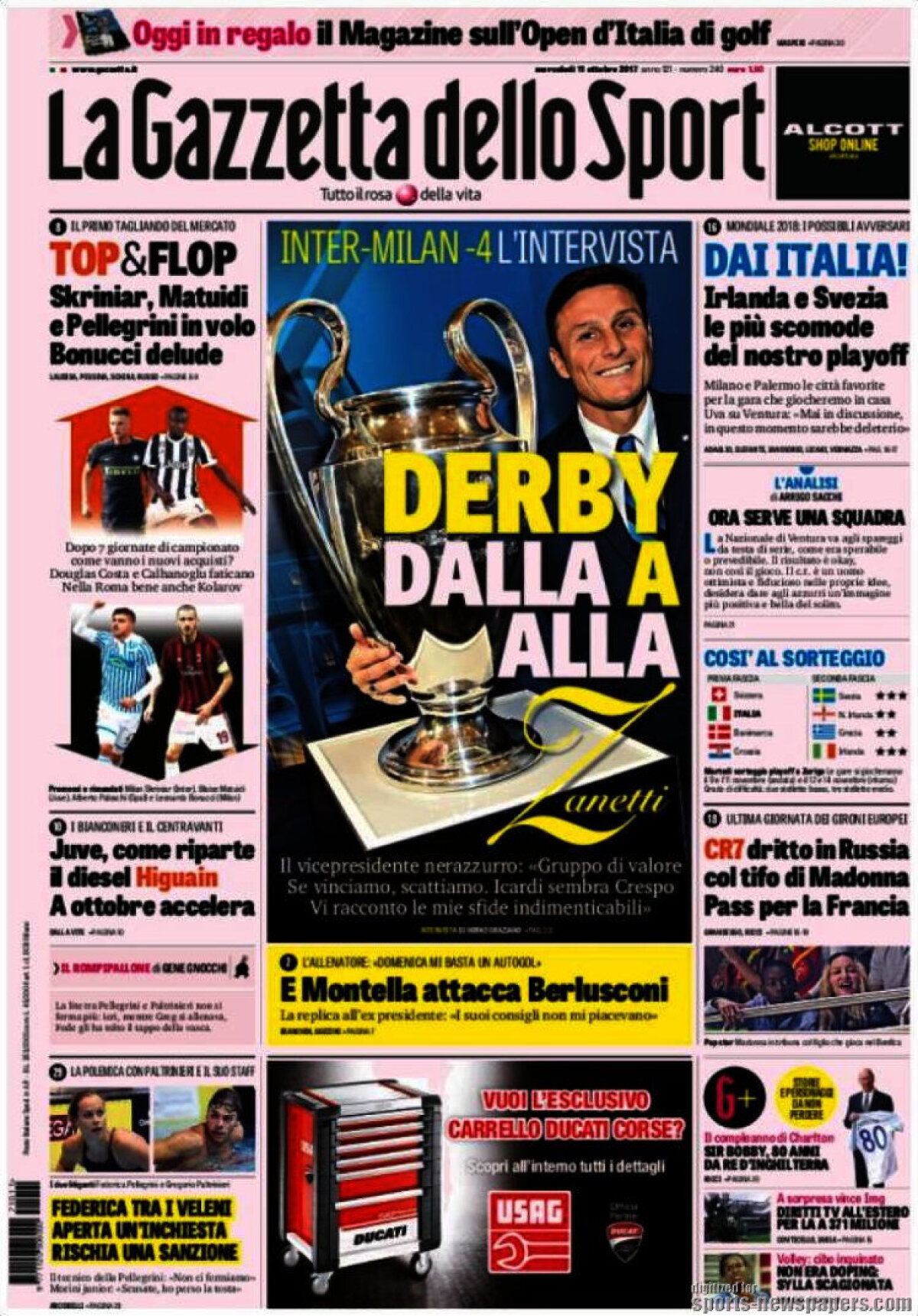 Ce scriu azi ziarele de sport din lume (11 octombrie 2017)