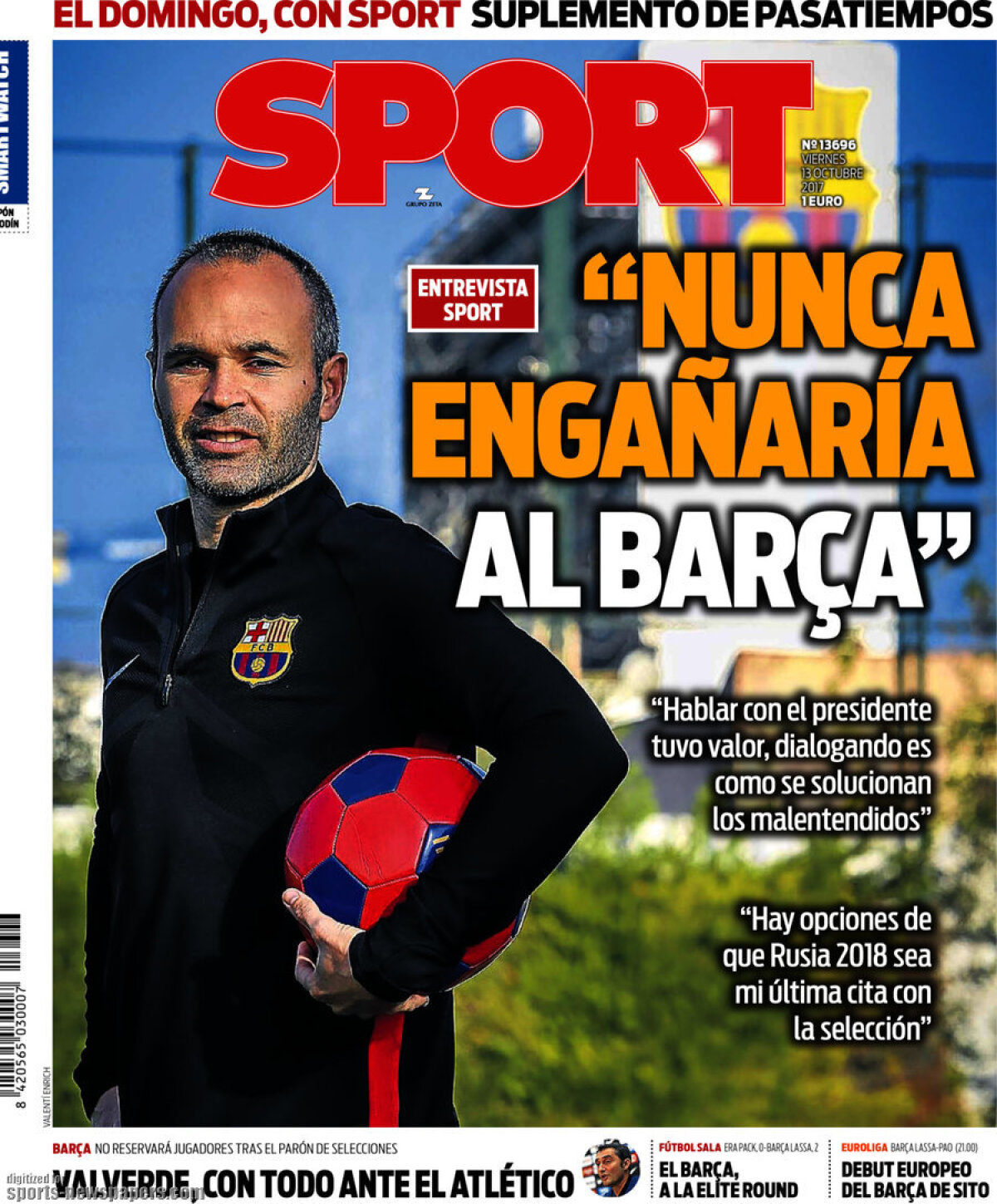 Ce scriu azi ziarele de sport din lume (13 octombrie 2017)