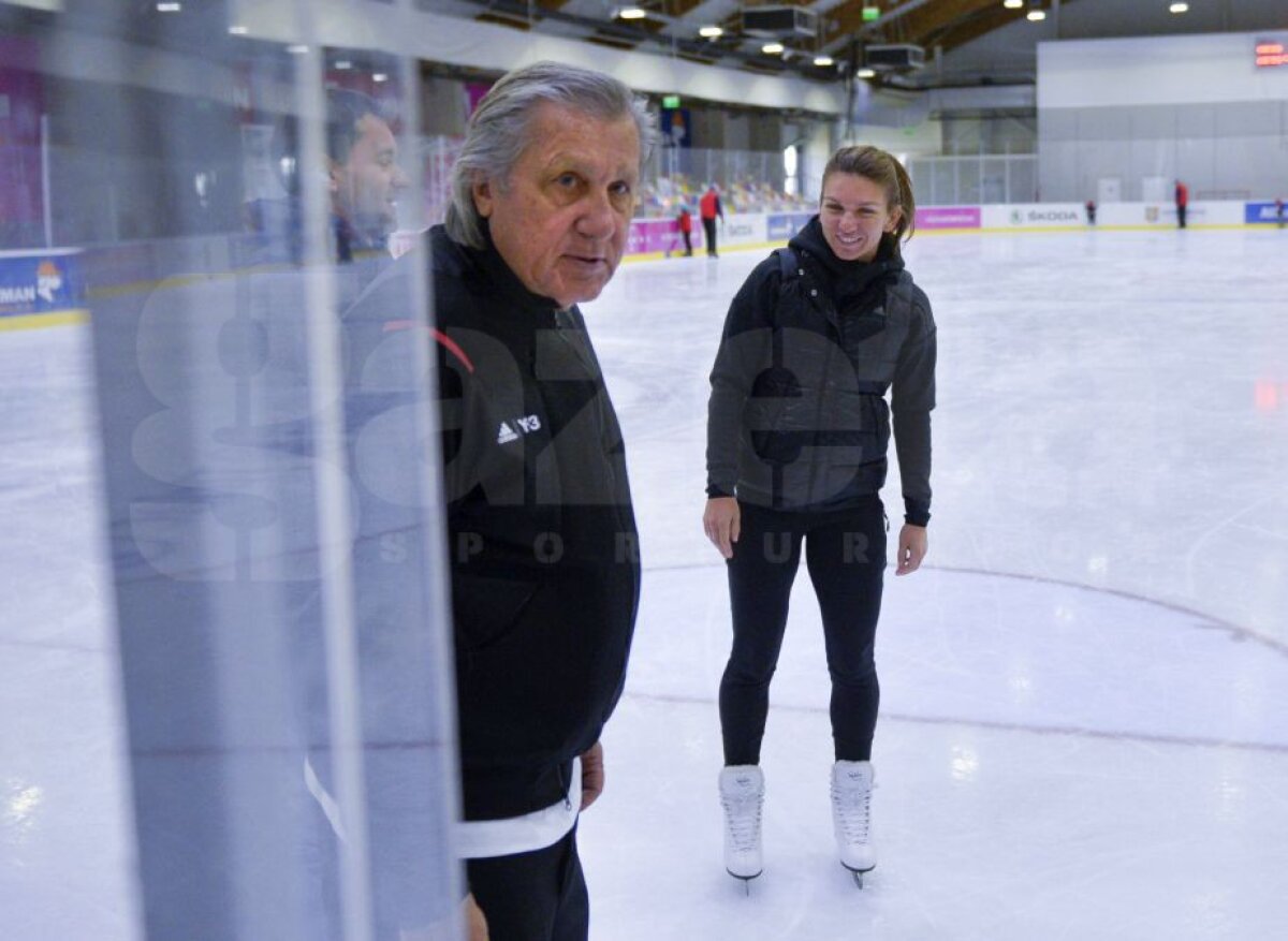 GALERIE FOTO Imagini inedite cu Simona Halep pe gheața patinoarului lui Ion Țiriac 