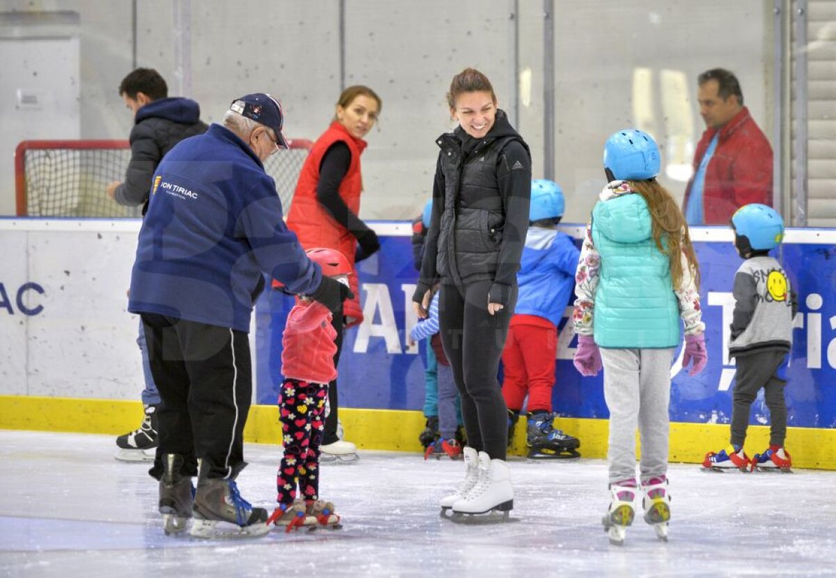 GALERIE FOTO Imagini inedite cu Simona Halep pe gheața patinoarului lui Ion Țiriac 
