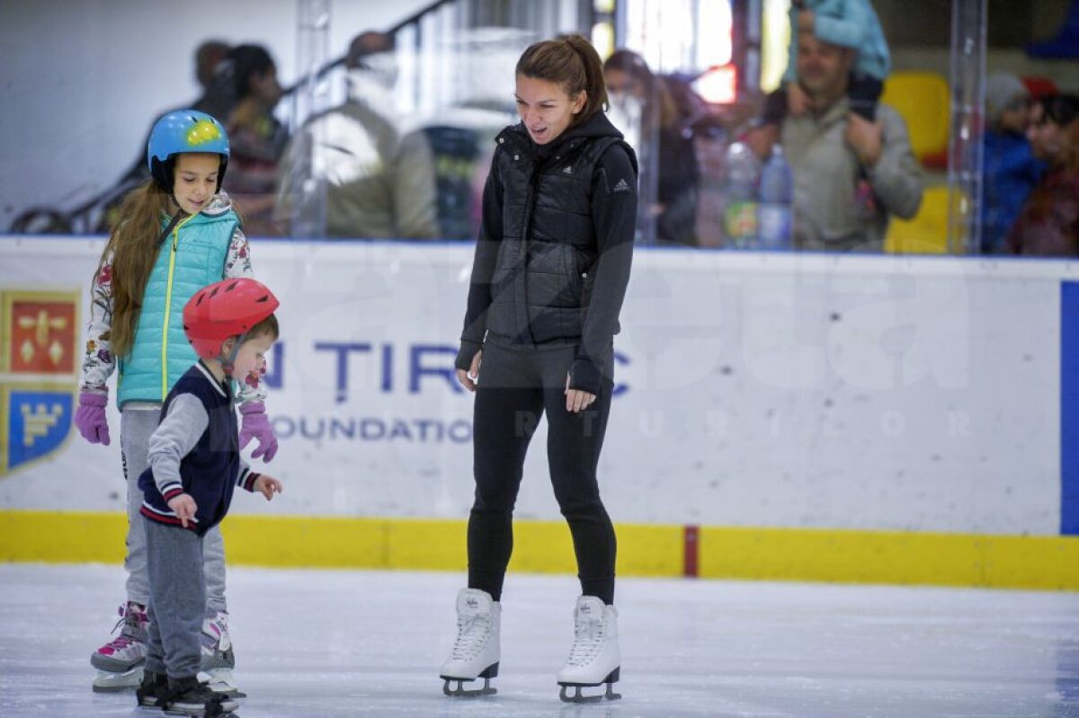 GALERIE FOTO Imagini inedite cu Simona Halep pe gheața patinoarului lui Ion Țiriac 
