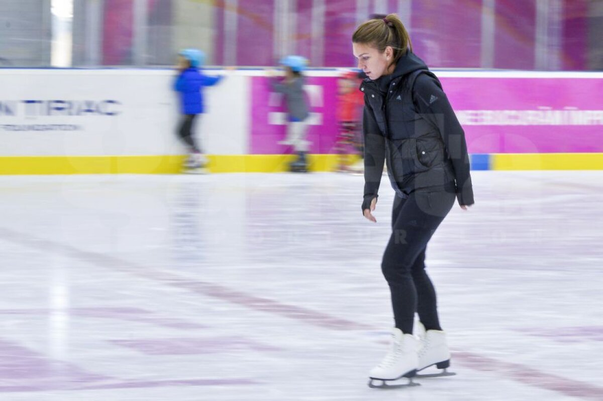 GALERIE FOTO Imagini inedite cu Simona Halep pe gheața patinoarului lui Ion Țiriac 