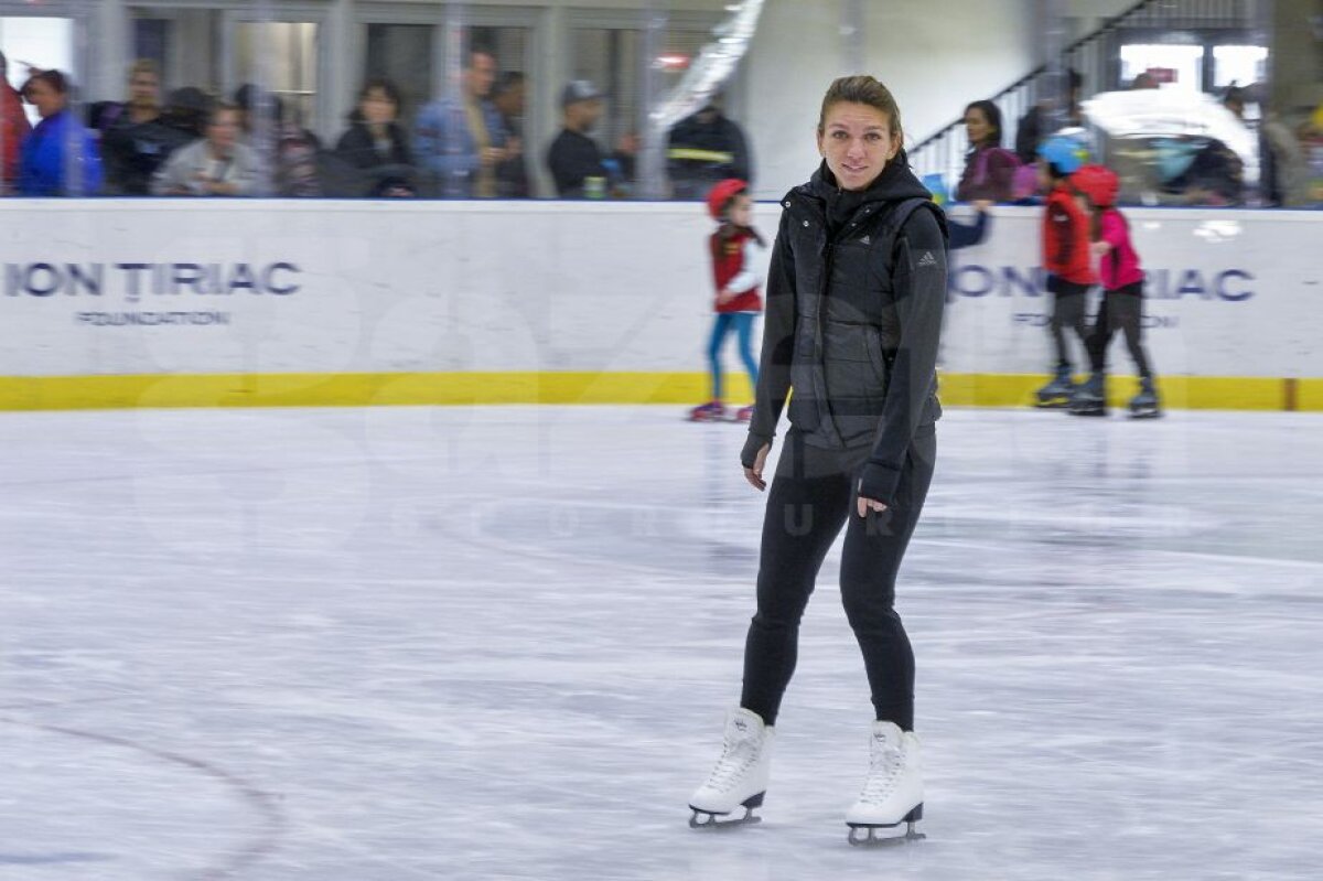 GALERIE FOTO Imagini inedite cu Simona Halep pe gheața patinoarului lui Ion Țiriac 