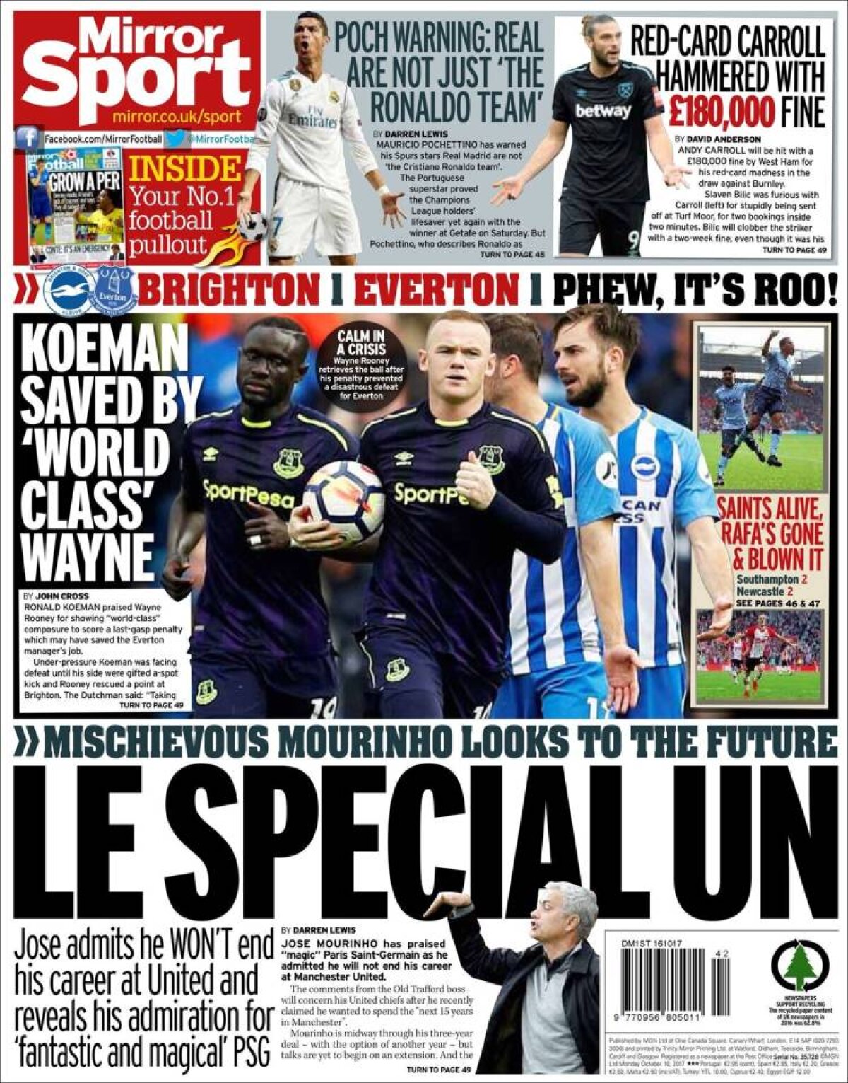 Ce scriu azi ziarele de sport din lume (16 octombrie 2017)