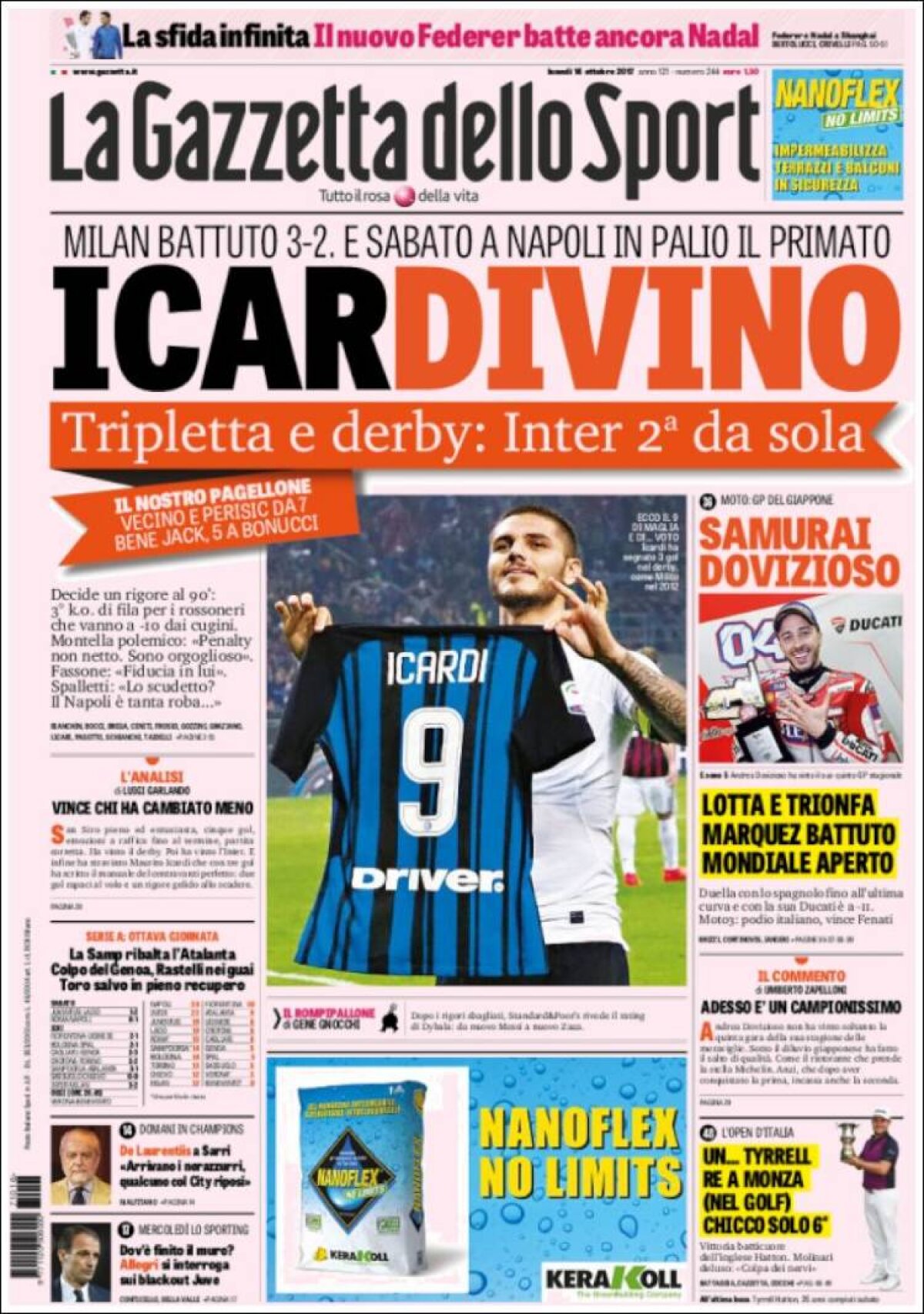 Ce scriu azi ziarele de sport din lume (16 octombrie 2017)