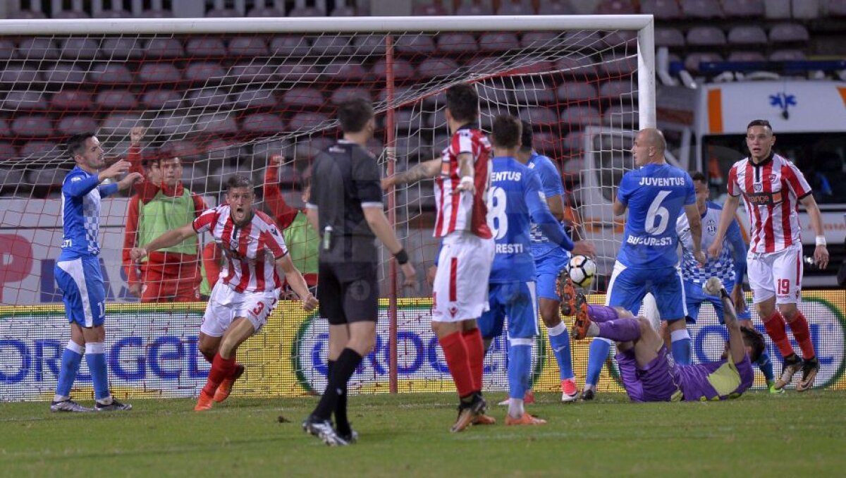 VIDEO+FOTO Descătușare după chin » Dinamo a făcut scor cu Juventus, 3-0, după ce ilfovenii au irosit un penalty la 0-0