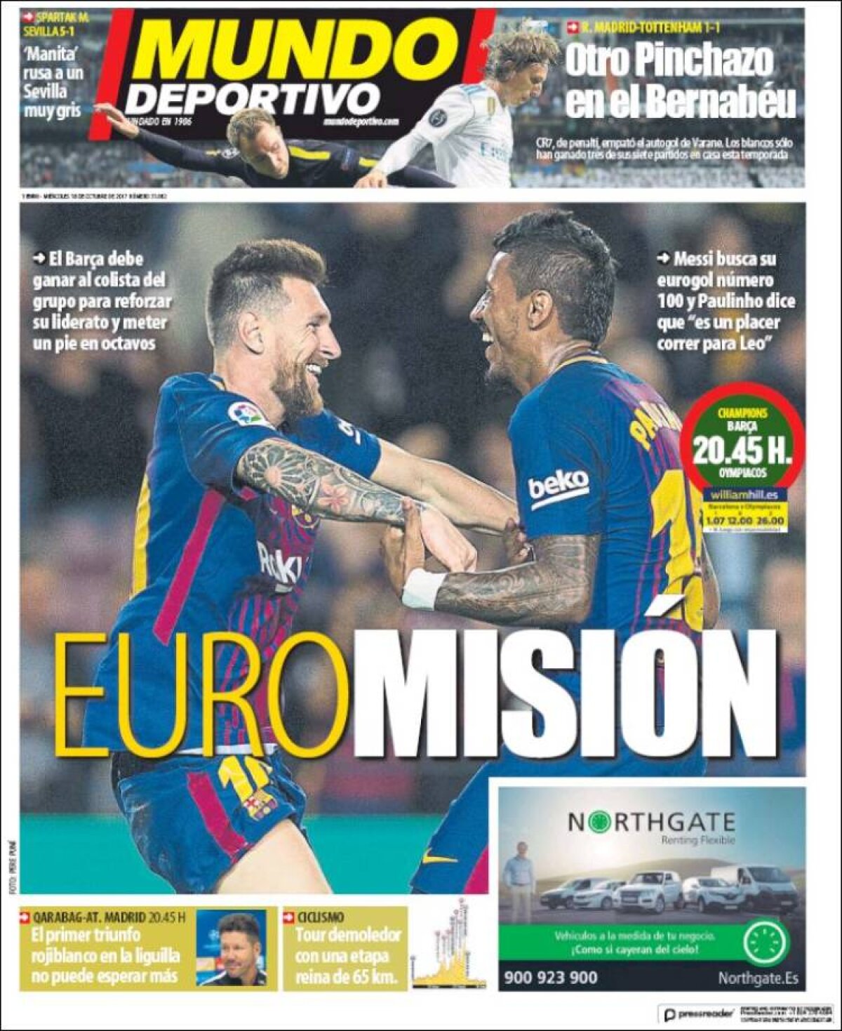 Ce scriu azi ziarele de sport din lume (18 octombrie 2017)