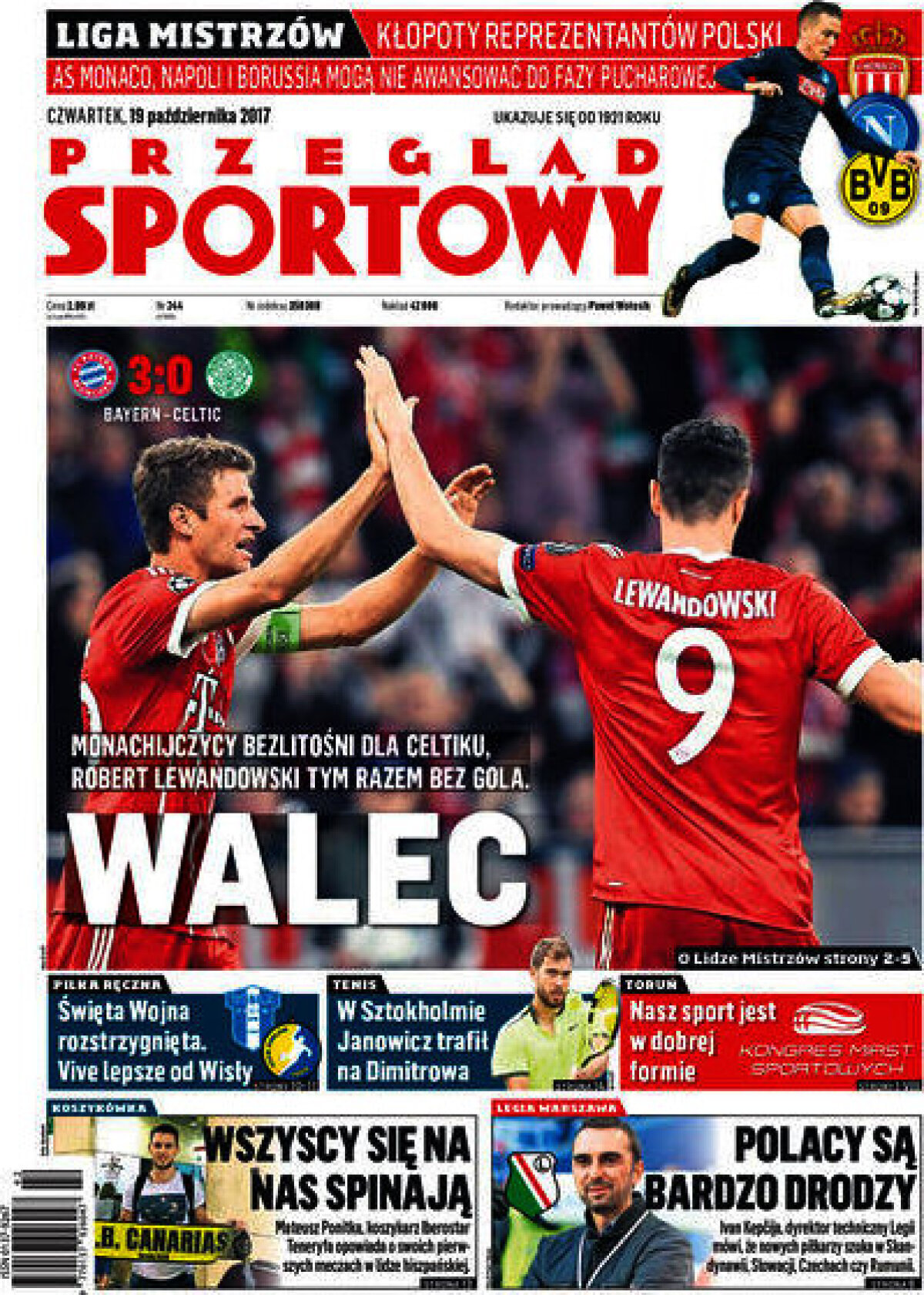 Ce scriu azi ziarele de sport din lume (19 octombrie 2017)