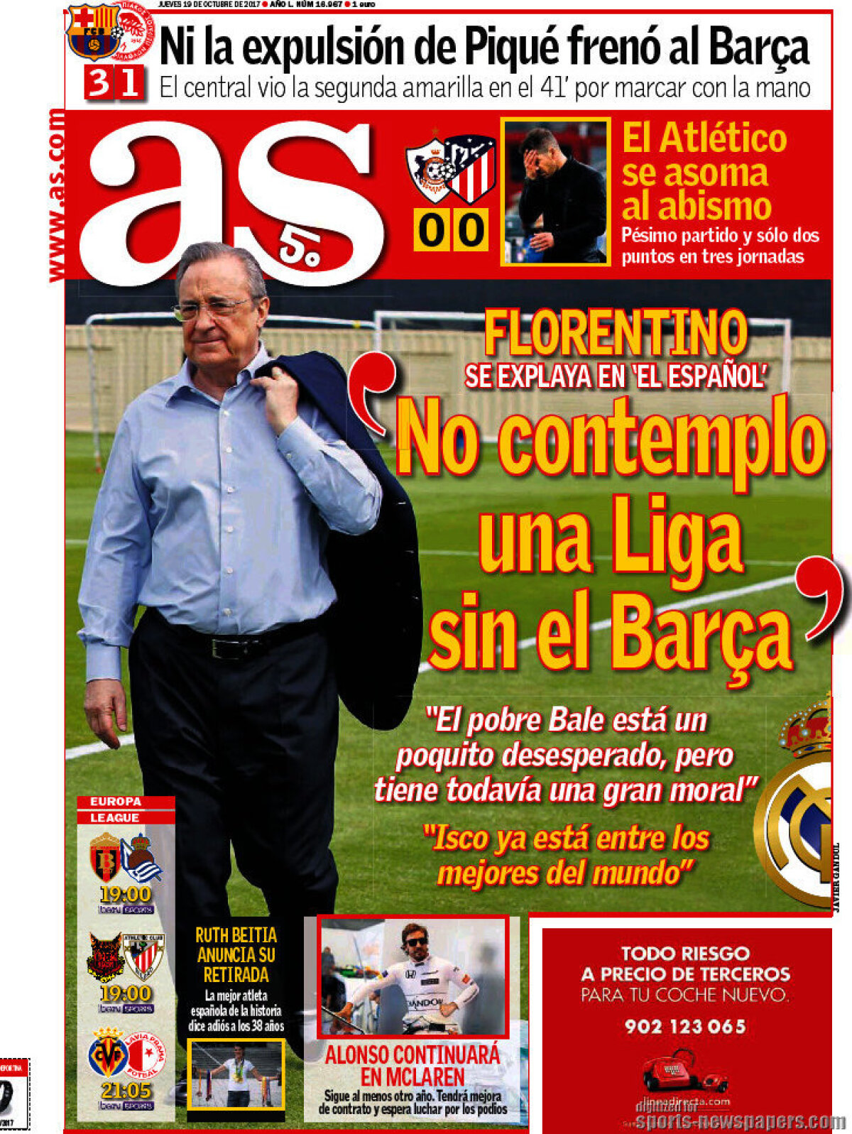 Ce scriu azi ziarele de sport din lume (19 octombrie 2017)