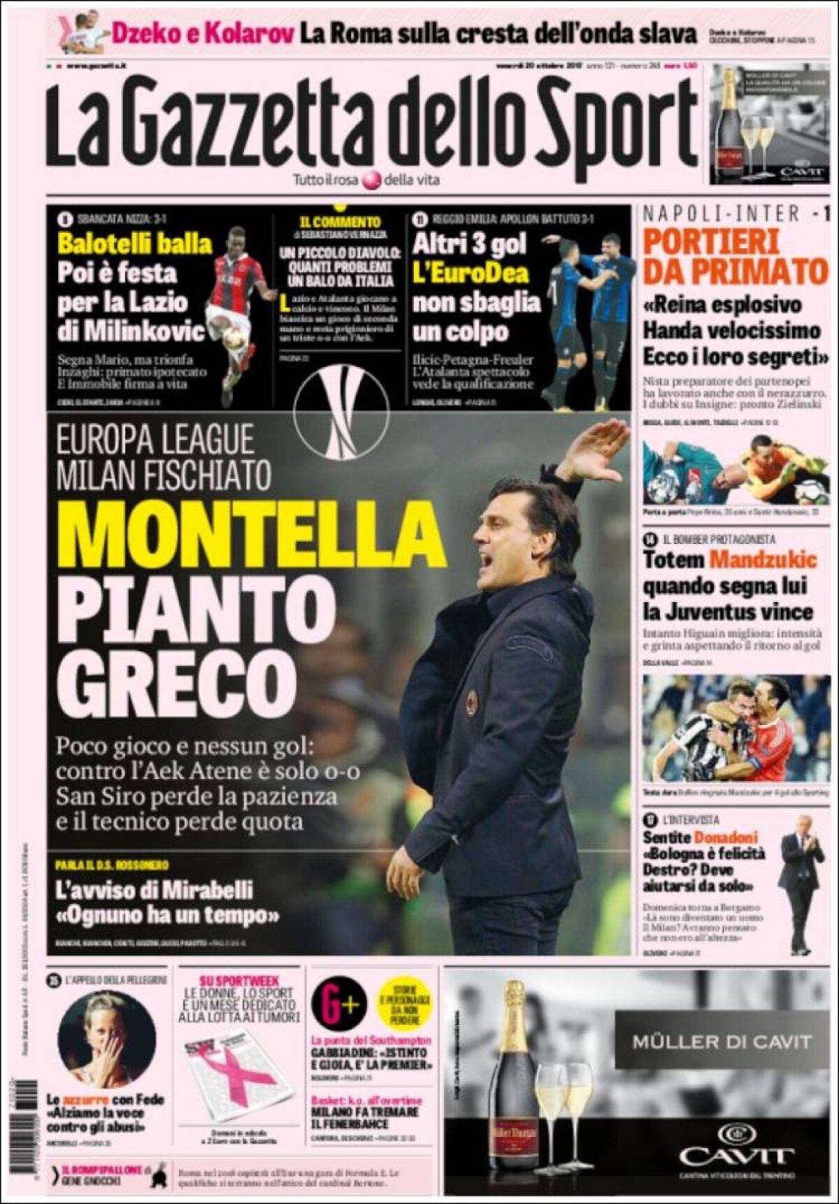 Ce scriu azi ziarele de sport din lume (20 octombrie 2017)