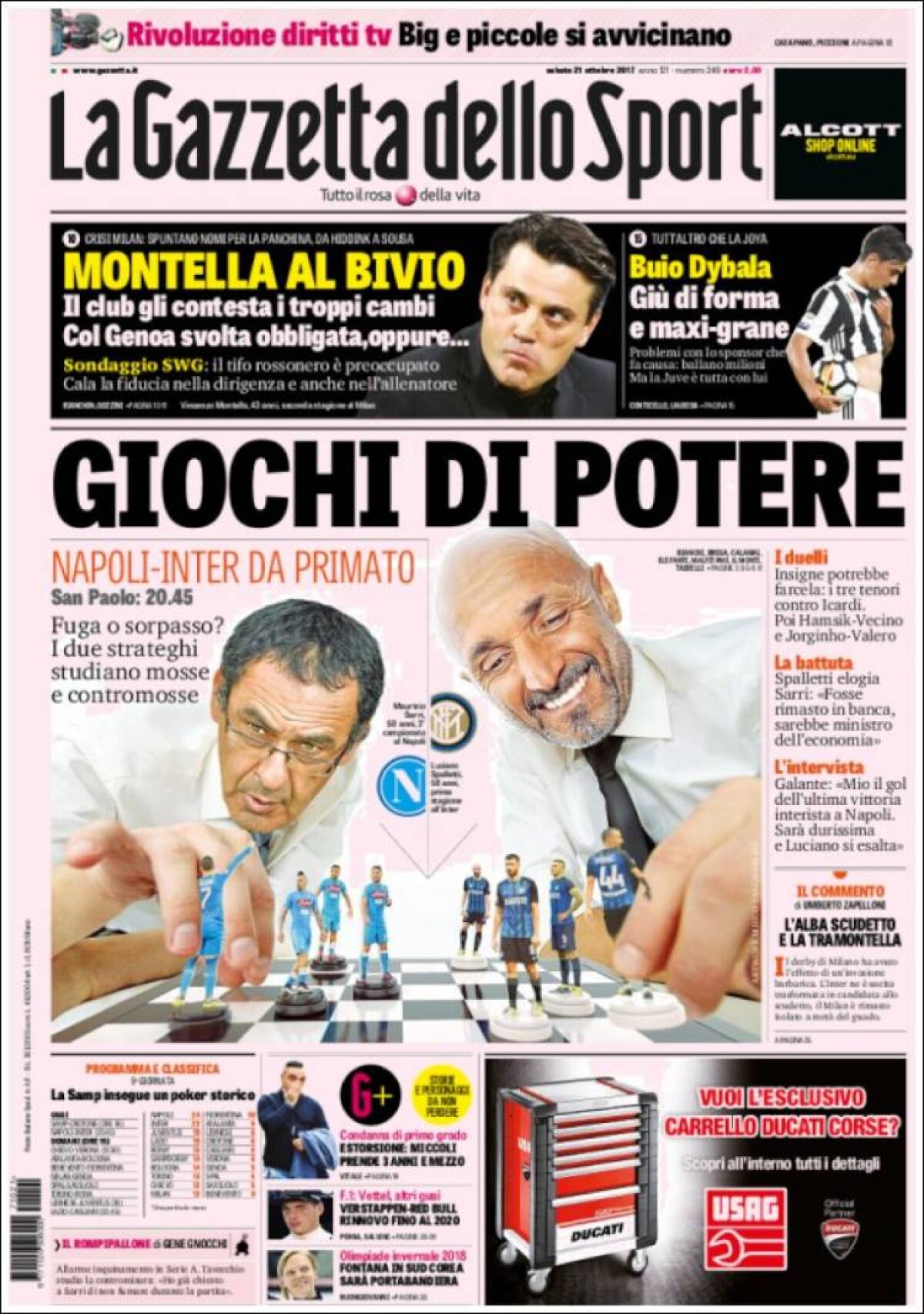 Ce scriu azi ziarele de sport din lume (21 octombrie 2017)