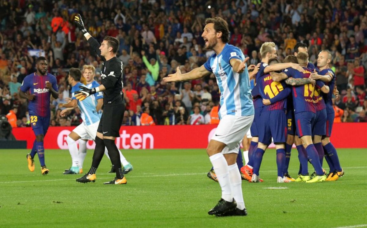 GALERIE FOTO + VIDEO S-a văzut și de pe Lună! Greșeala uriașă de arbitraj prin care Barcelona a deschis scorul cu Malaga