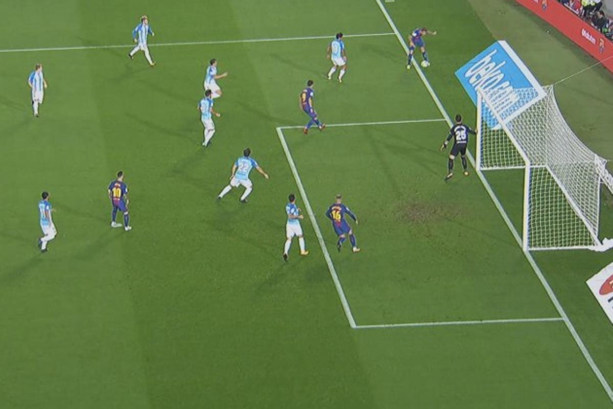 GALERIE FOTO + VIDEO S-a văzut și de pe Lună! Greșeala uriașă de arbitraj prin care Barcelona a deschis scorul cu Malaga
