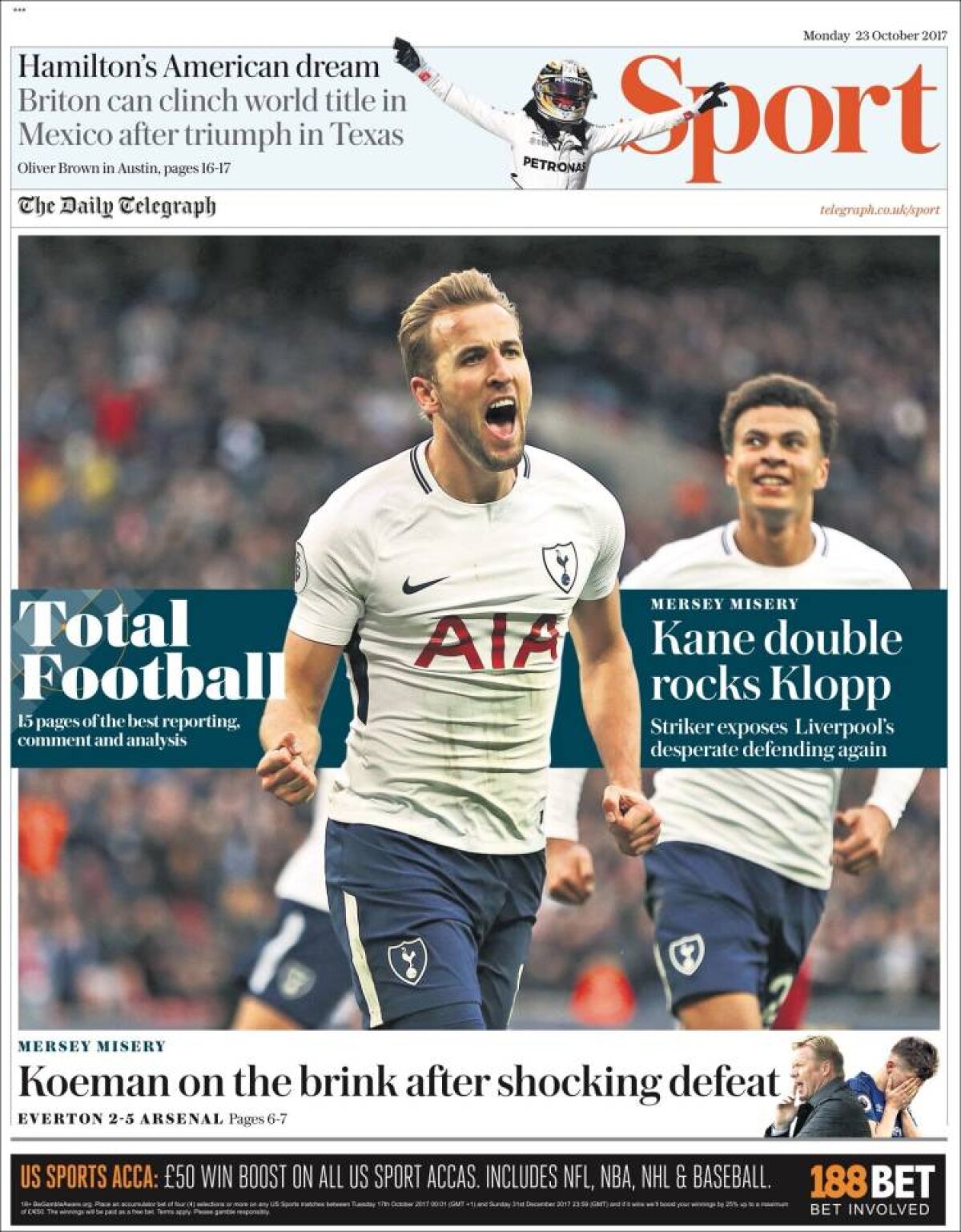 Ce scriu azi ziarele de sport din lume (23 octombrie 2017)