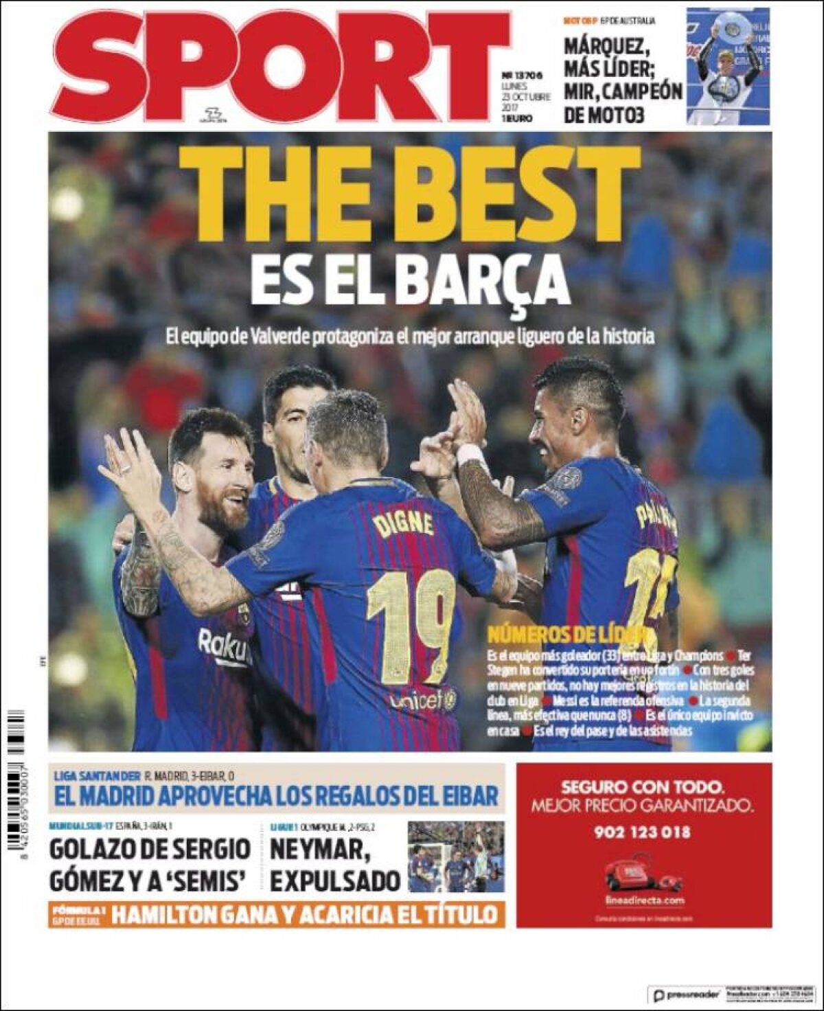 Ce scriu azi ziarele de sport din lume (23 octombrie 2017)