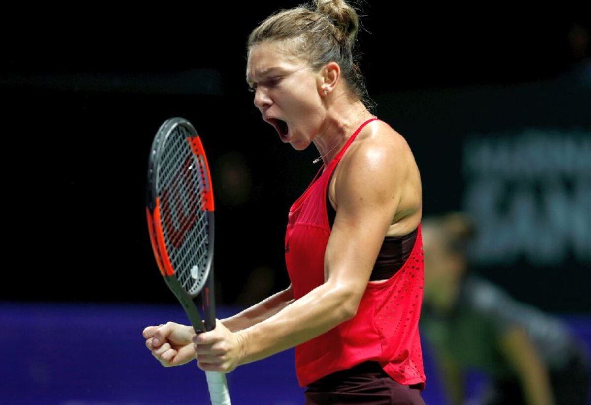SIMONA HALEP - CAROLINE GARCIA  6-4, 6-2 // FOTO + VIDEO Mingi nerăbdătoare » Prima victorie la Singapore! Liderul mondial Simona Halep, lecție de tenis contra Carolinei Garcia