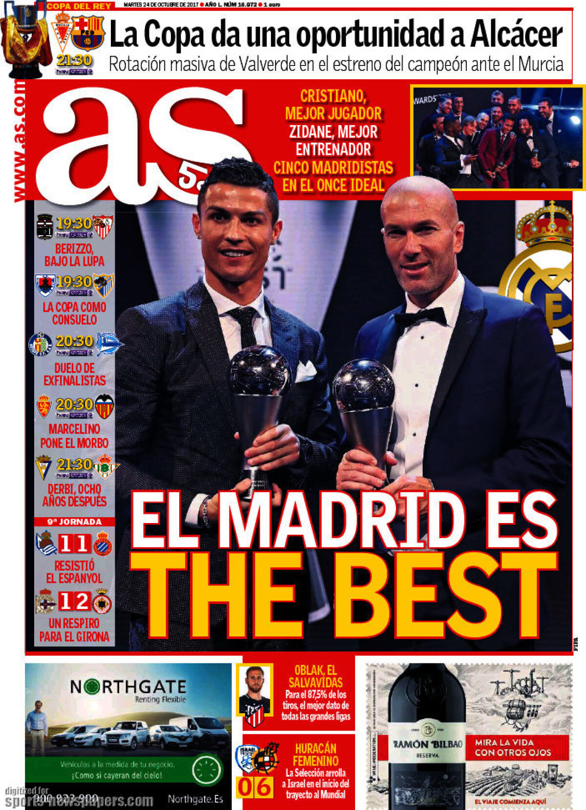 Ce scriu azi ziarele de sport din lume (24 octombrie 2017)