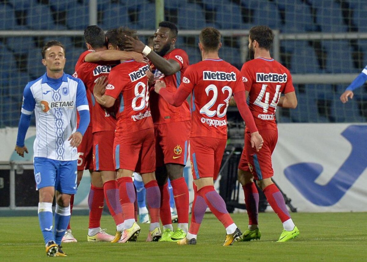 VIDEO+FOTO » FCSB se impune spectaculos cu CSU Craiova, 5-2, și devine lider în Liga 1!