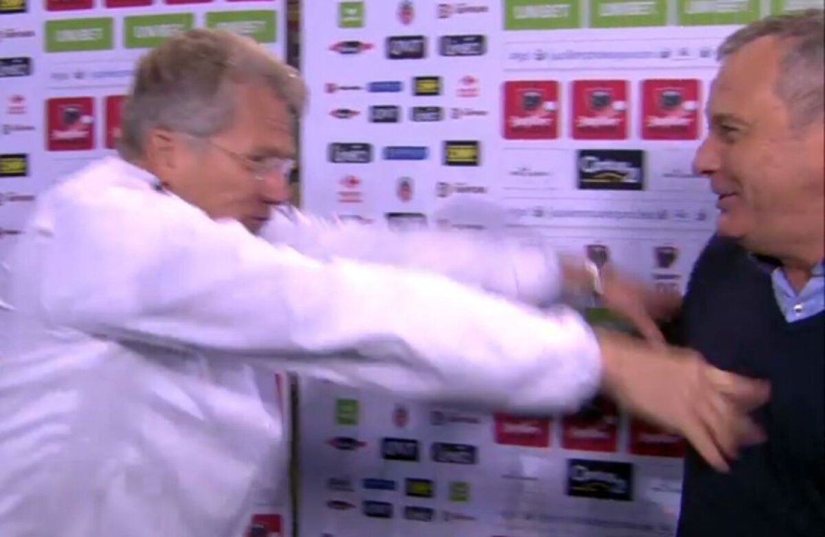 VIDEO + FOTO Interviu savuros realizat de Boloni cu Rednic după meciul direct: "Am lucrat la Securitate și am mulți spioni aici! Îți dau un pumn în gură" 