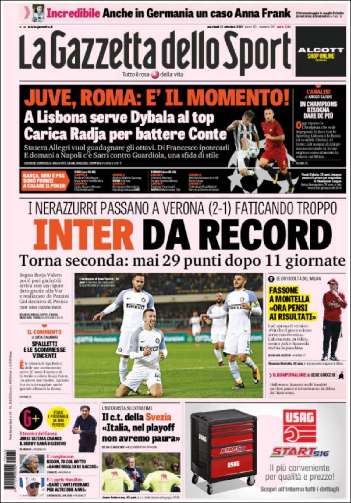 Ce scriu azi ziarele de sport din lume (31 octombrie 2017)