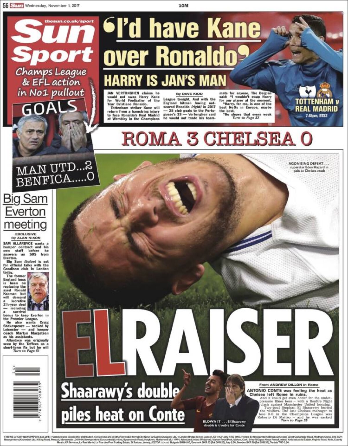 Ce scriu azi ziarele de sport din lume (1 noiembrie 2017)