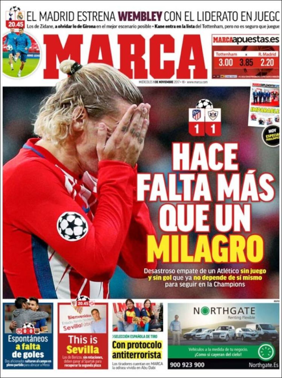 Ce scriu azi ziarele de sport din lume (1 noiembrie 2017)