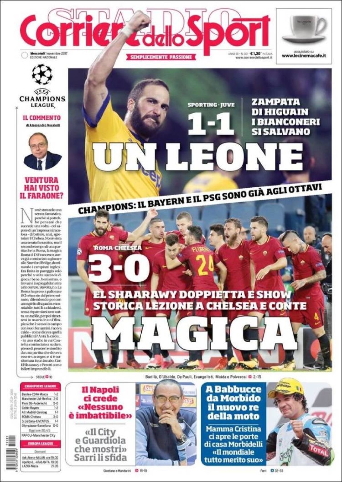 Ce scriu azi ziarele de sport din lume (1 noiembrie 2017)