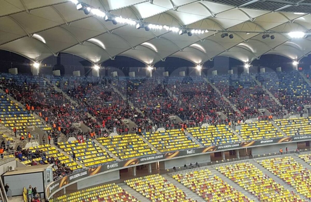 VIDEO + FOTO Surpriză în tribunele Arenei Naţionale! Israelienii au aprins torţe şi au scandat numele lui Dinamo