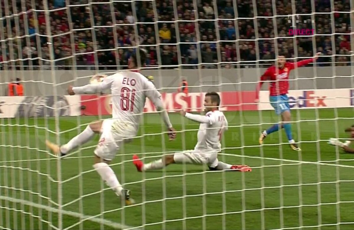 FCSB - HAPOEL BEER SHEVA 1-1 // VIDEO+FOTO Fază scandaloasă în repriza a doua! Steliștii trebuiau să primească penalty, după ce un jucător a făcut henț pe linia porții