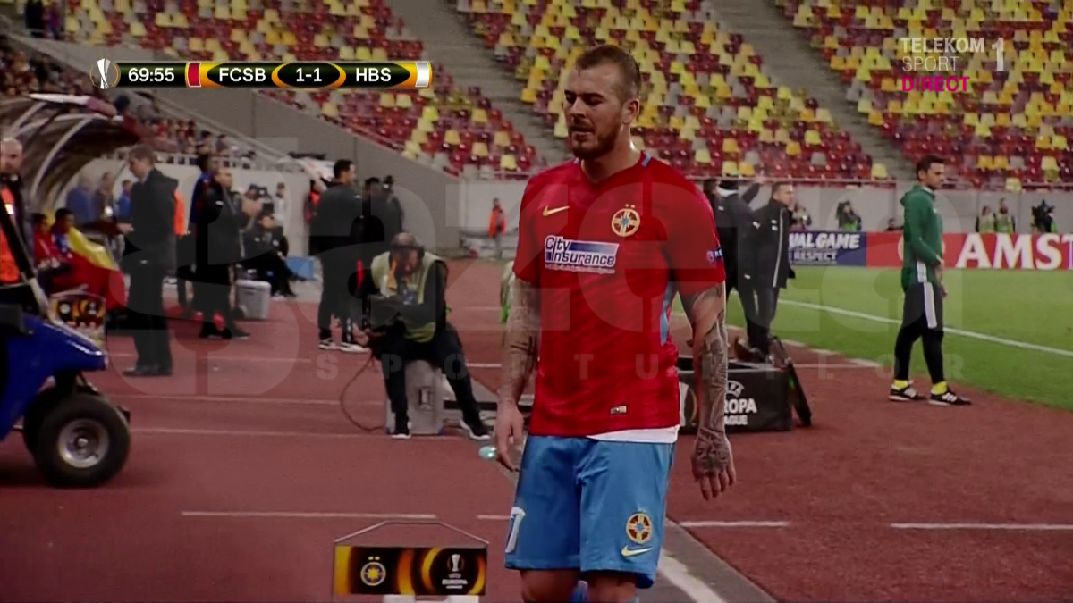 FCSB - HAPOEL BEER SHEVA // VIDEO + FOTO Moment IMPRESIONANT pe Arena Națională! Schimbat și huiduit de fani, Alibec a început să plângă pe bancă